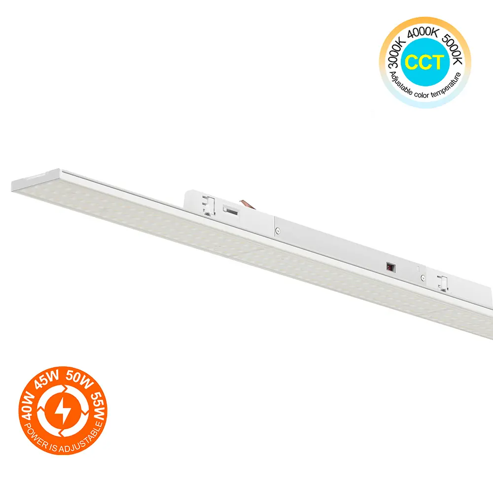 Adjustable Linear LED Projector GX RAY for 3-Phase Track 120cm | 40W-55W | 3CCT | UGR19 | 90° Optic
