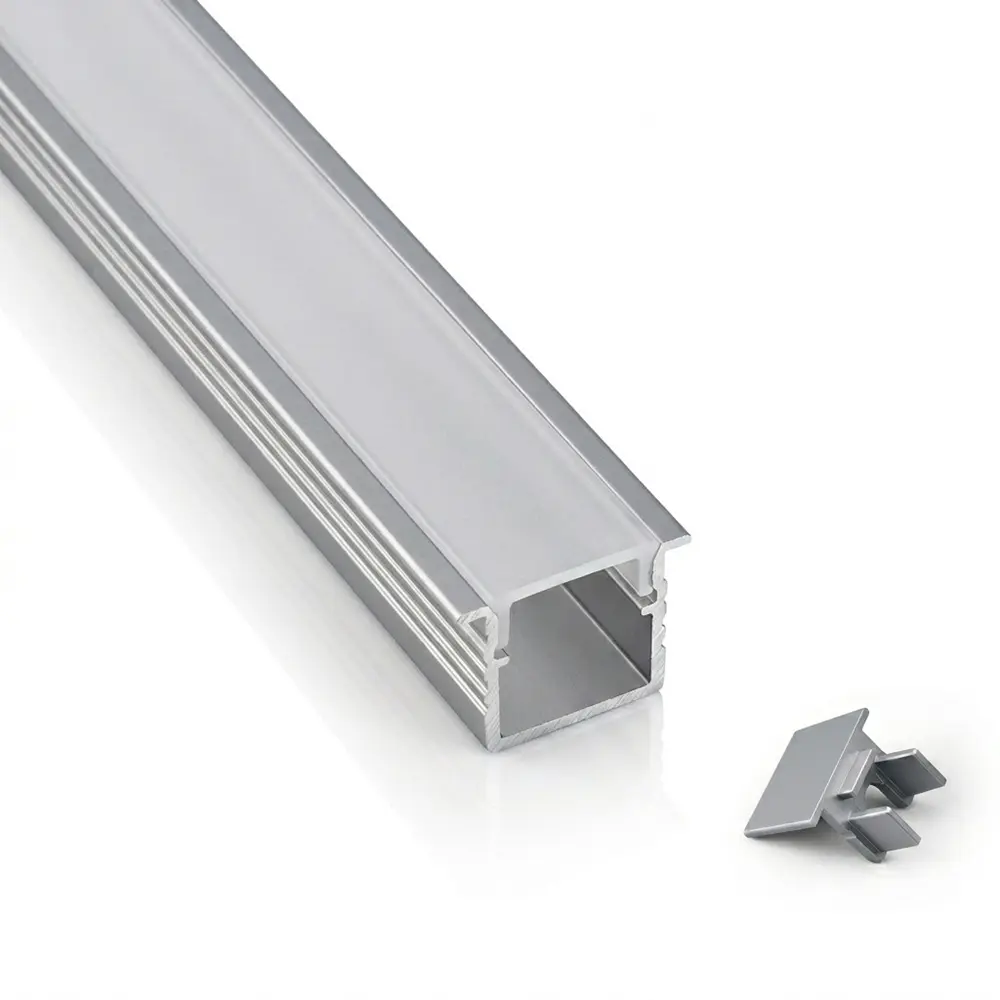 Perfil Aluminio Empotrable 2 metros | para Tiras de LED | 15mm x 10,4mm