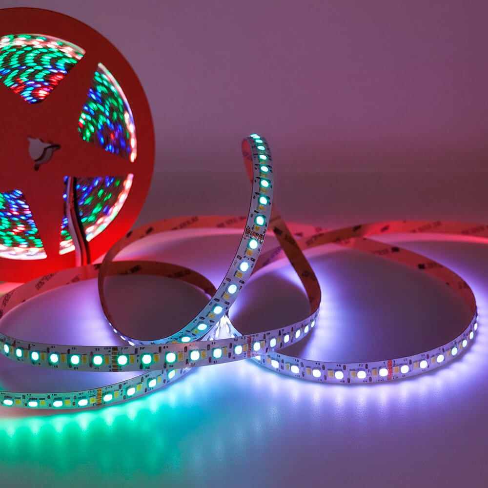 24V RGB+CCT LED Strip Light 10m 216 LED/m SMD3535+2835 18W/m IP20 Multicolor Adjustable