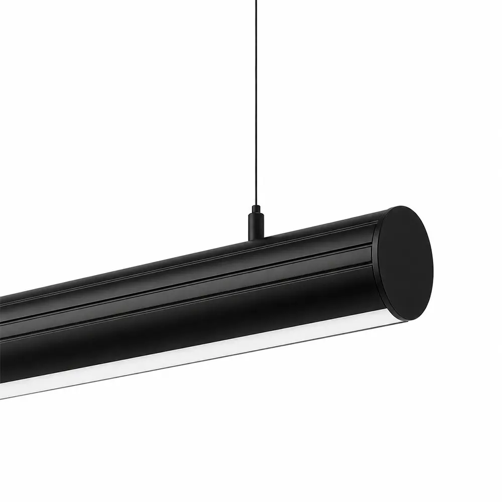 Profilo in alluminio LED sospeso Tube Line per strisce LED | 1 m e 2 m | nero