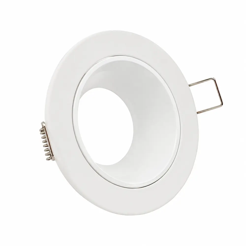 Aro Empotrable GU10 Orientable de Aluminio | Front Blanco
