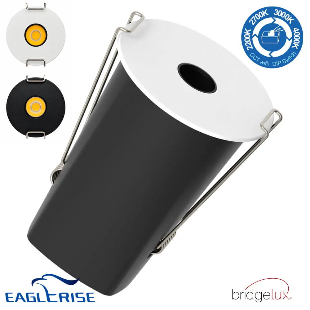 AURIS 6W Bridgelux 4CCT LED Downlight 30° | White & Black