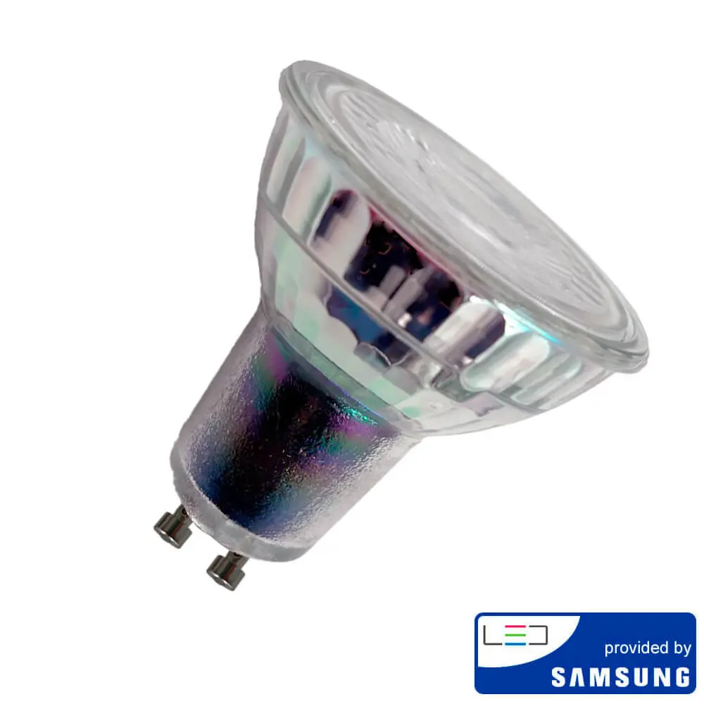 Dicroica LED GU10 6W | SMD2835 SAMSUNG 145Lm/W |GLASS 38º
