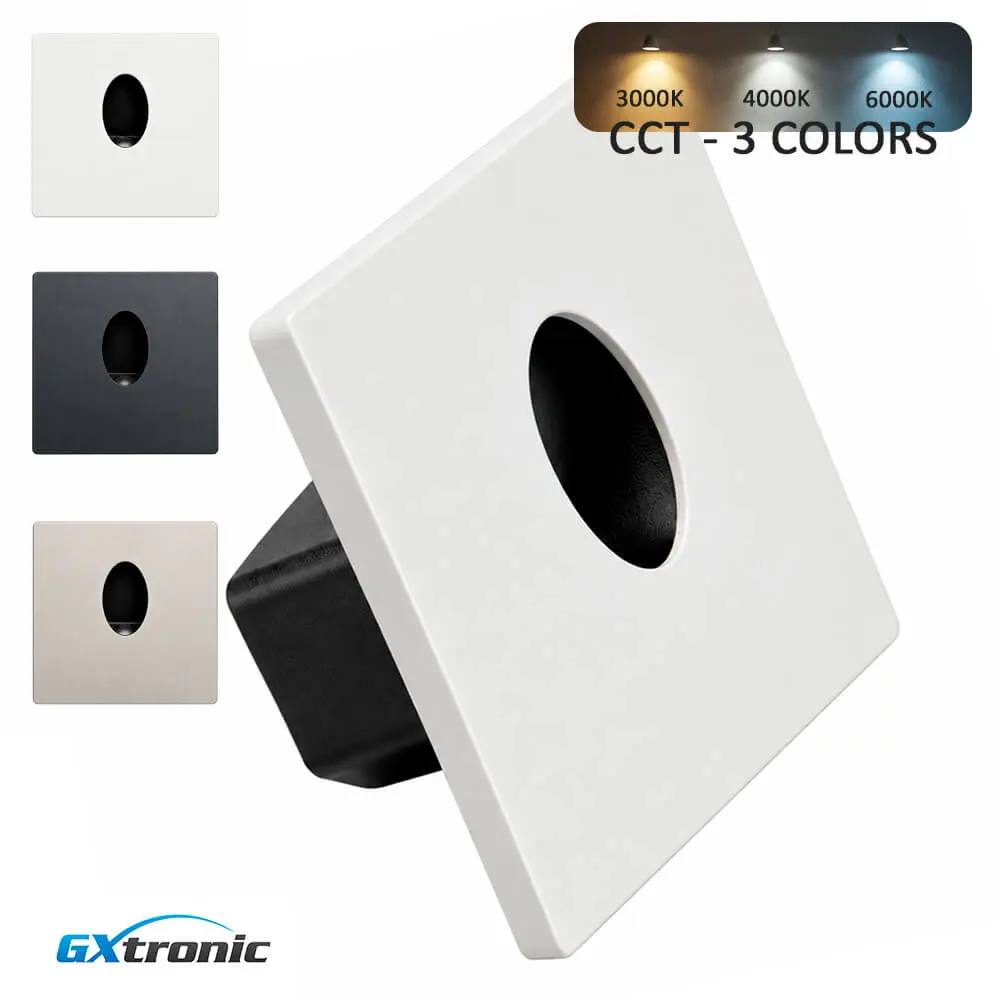 3W 3CCT IP65 60° Square LED Wall Light | Indoor & Outdoor