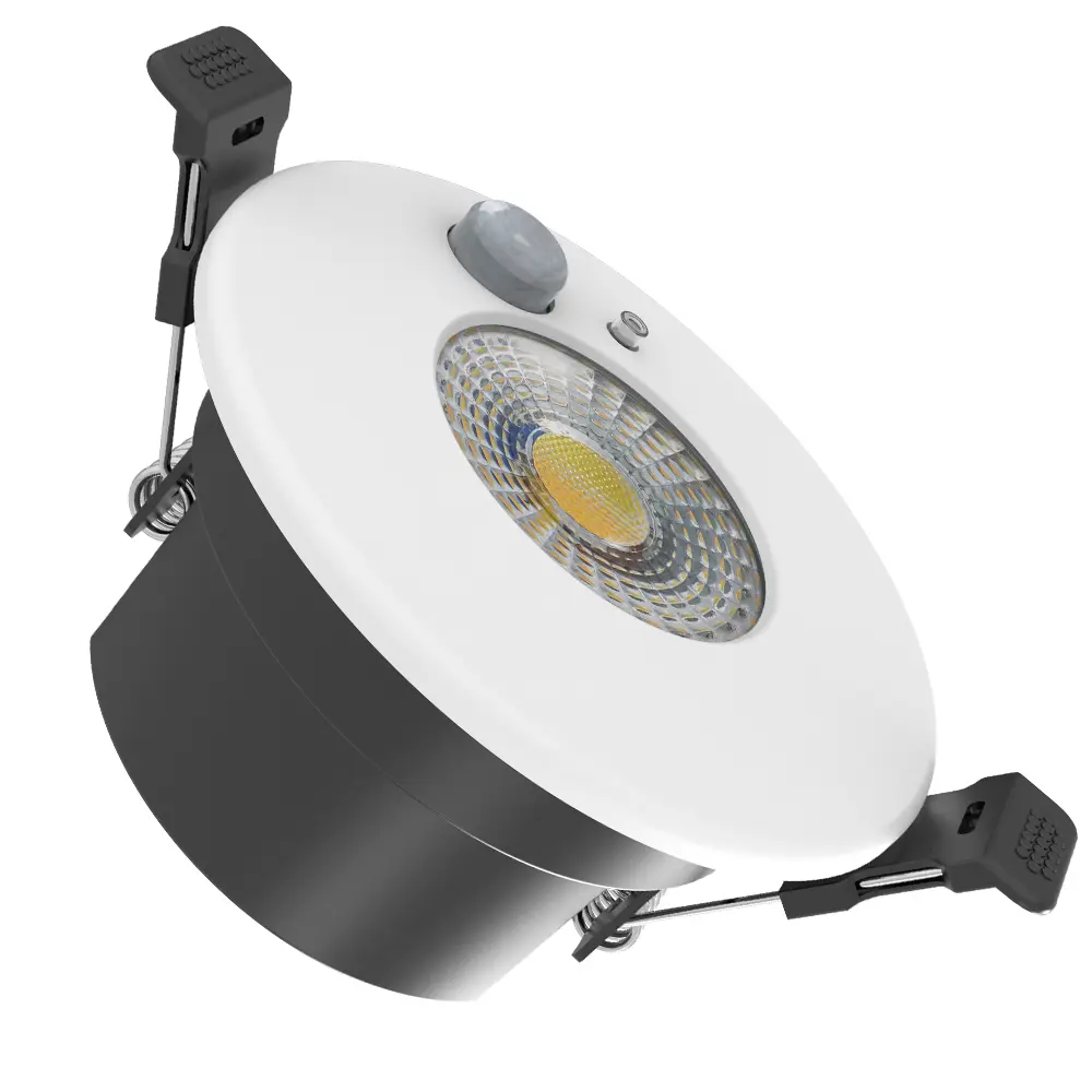 LED Infälld Downlight 7W 4CCT IP65 Brandsäker med PIR-sensor | TRIAC Dimbar | Rund 60°