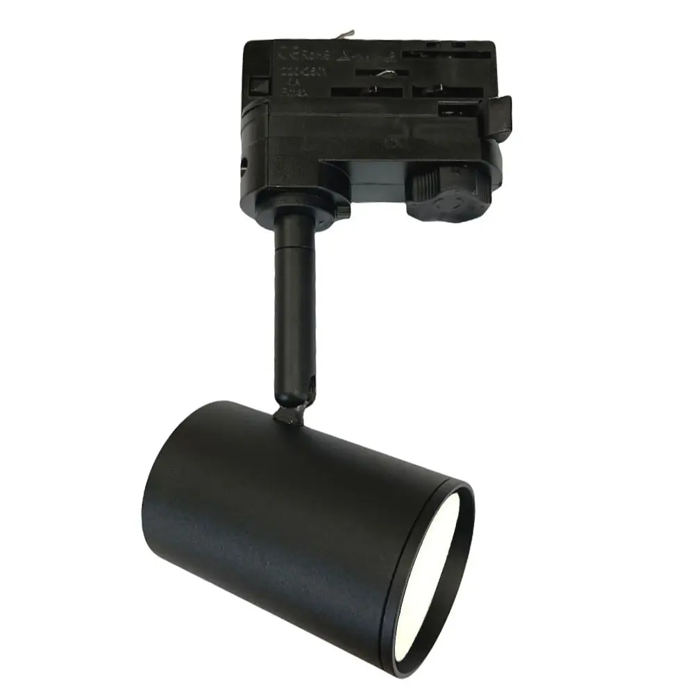 BLACK Track Light for GU10 Lamp - THREE-PHASE