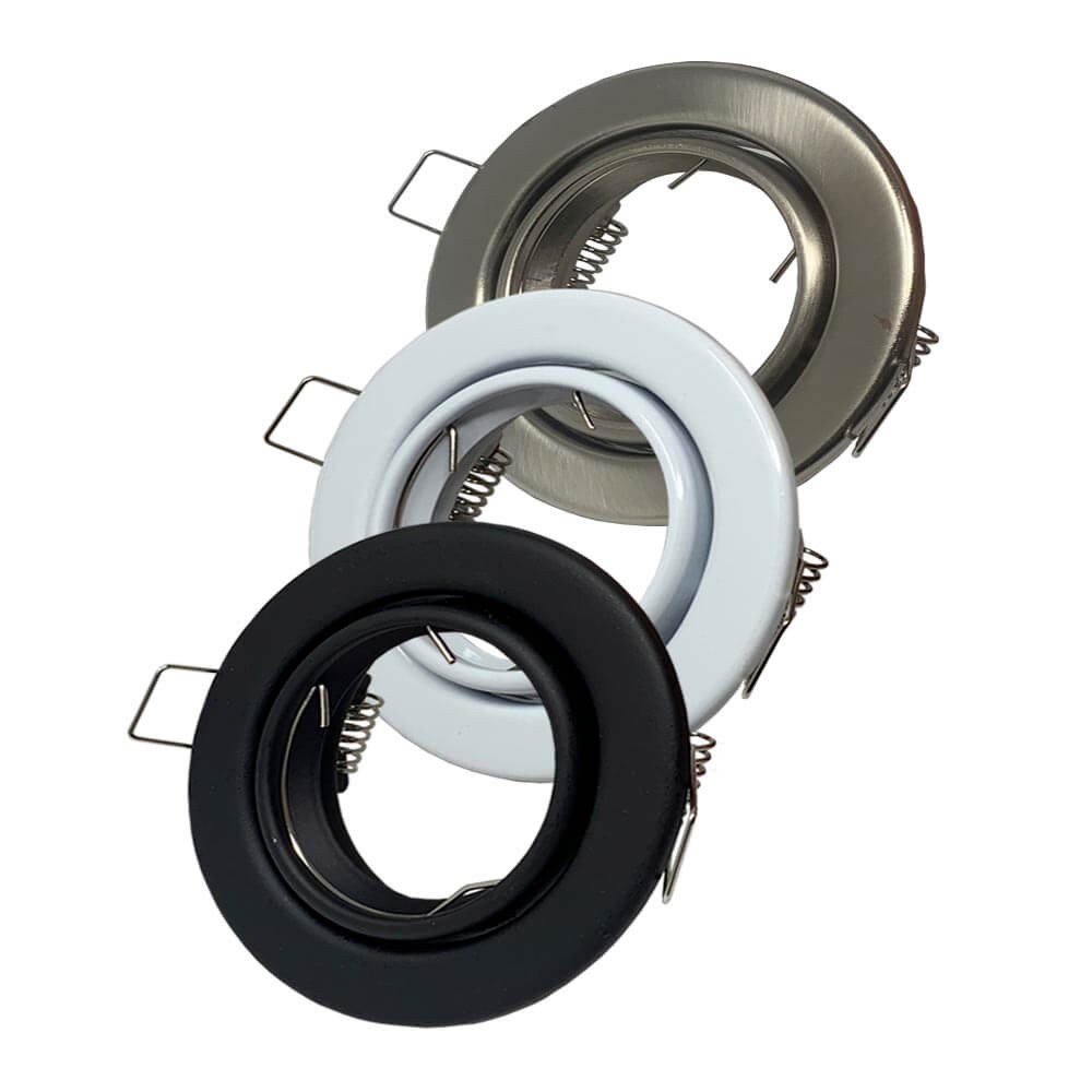 Round adjustable ring for GU10 MR16 LED dichroic light bulb
