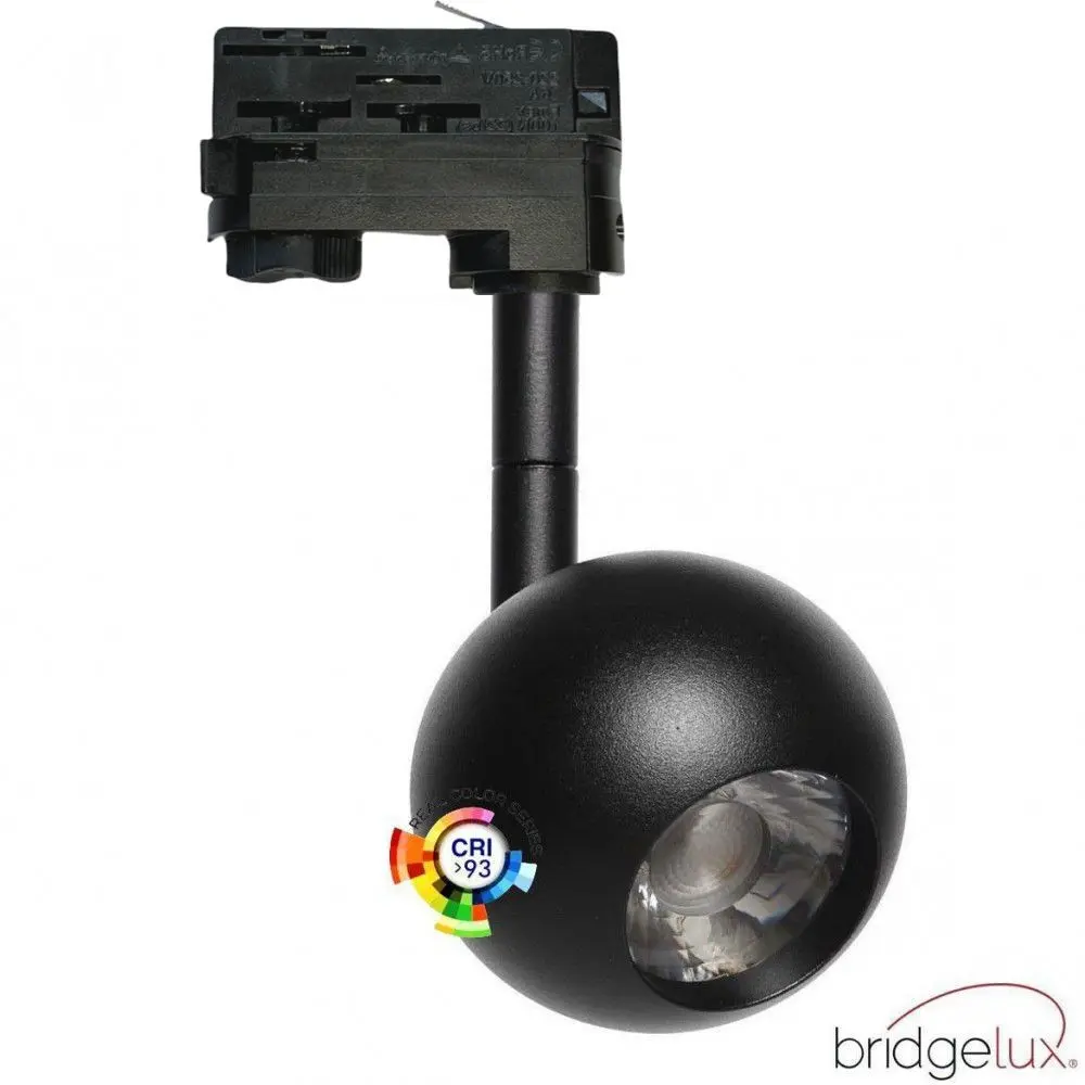 LED Tracklight 10W FENIX - BLACK - 3-PHASE Rails - CRI+93