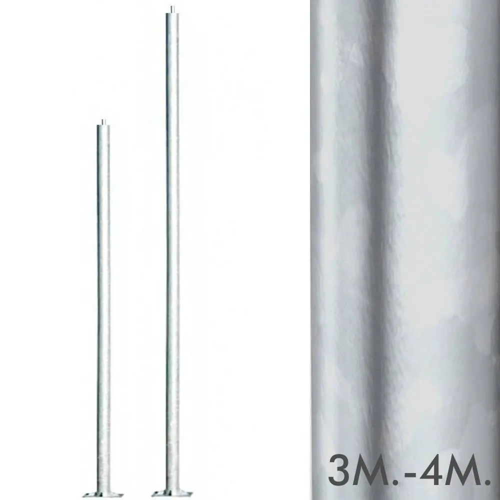 Columna URBAN Galvanizada -  3 metros  - 4 metros - Punta 60mm