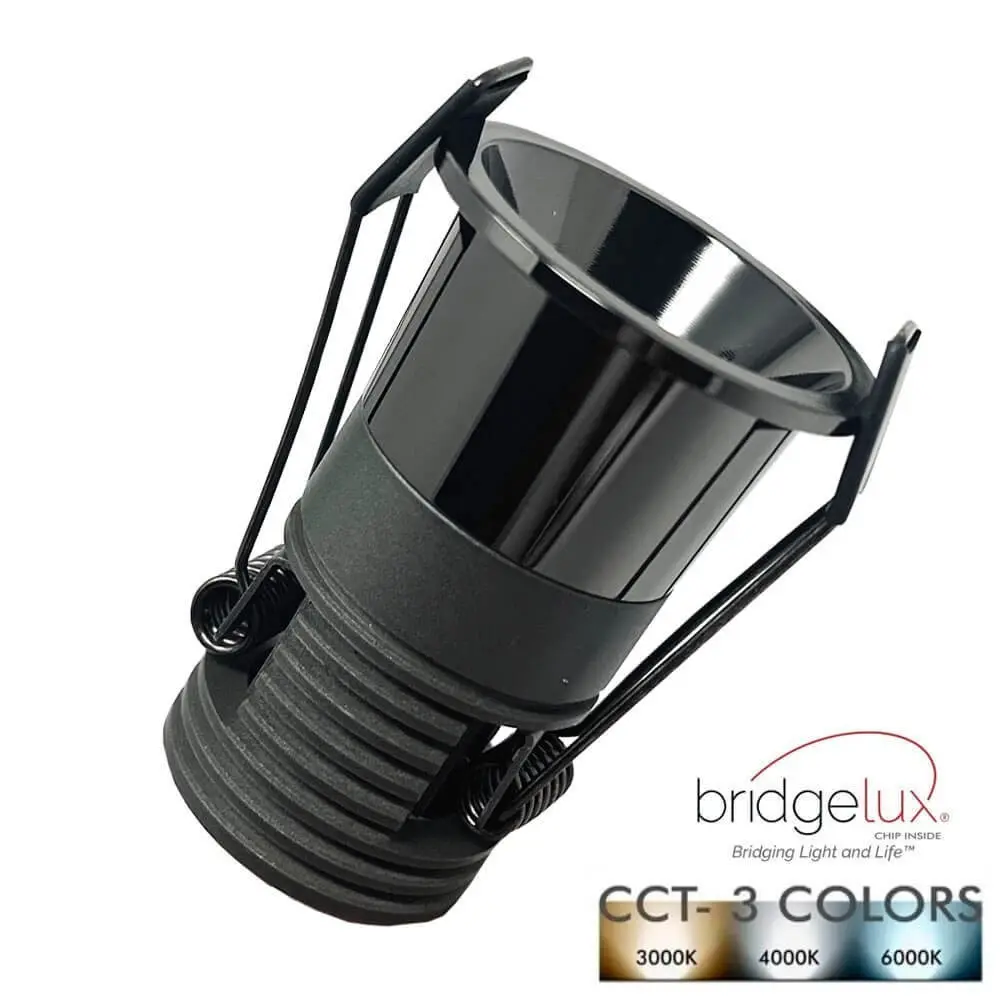 Downlight LED 2W 4W 6W FREYA Black Chrome 3CCT | Bridgelux COB 130Lm/W | UGR11 40°