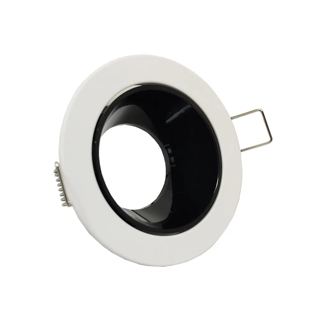 Aro Empotrable GU10 Orientable de Aluminio | Front Negro