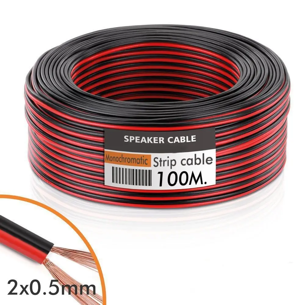 Cable Tira LED (Audio) 2x0.5mm 100 Metros