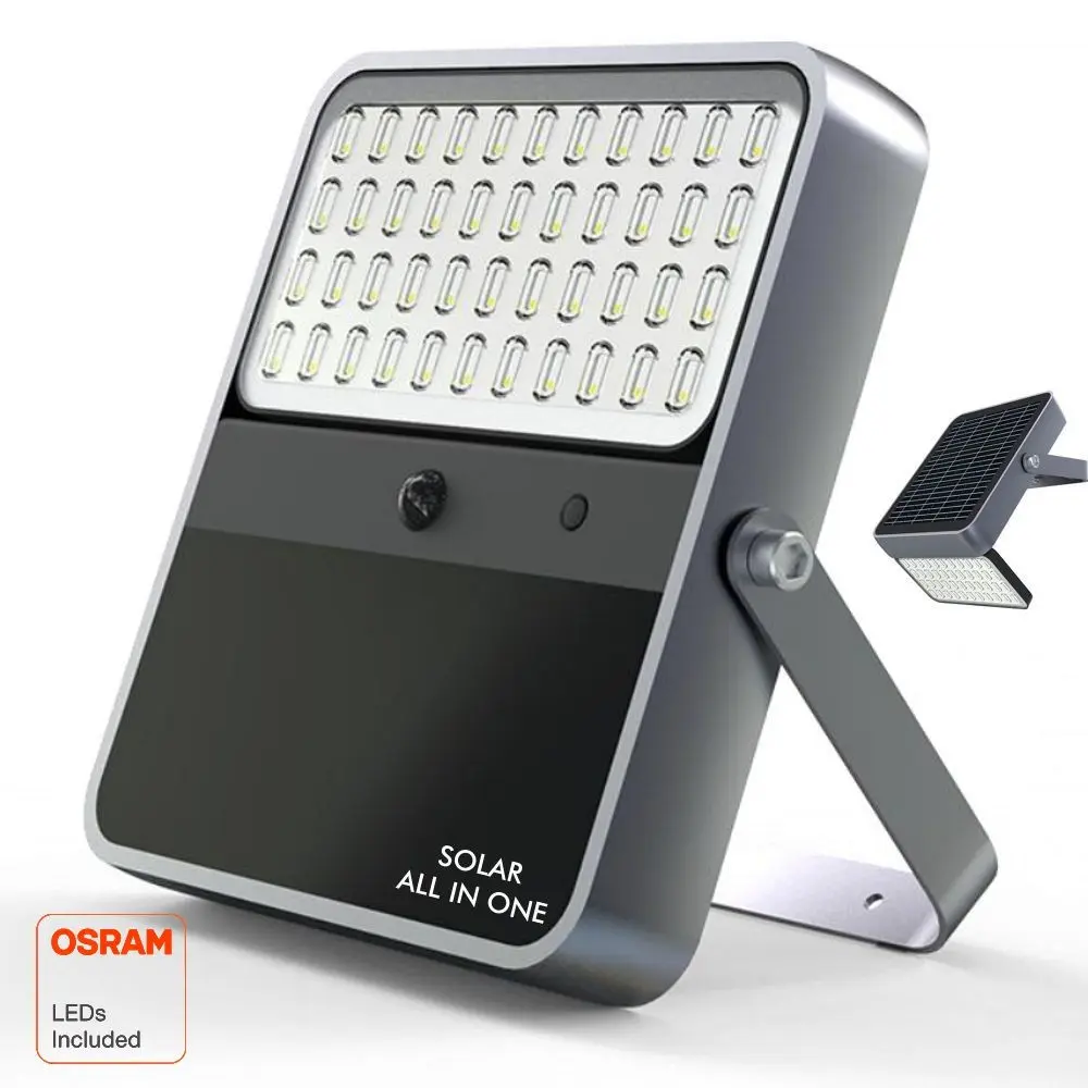 Foco Projector Exterior SOLAR LED 100W - OSRAM CHIP -  5700K - ALL IN ONE