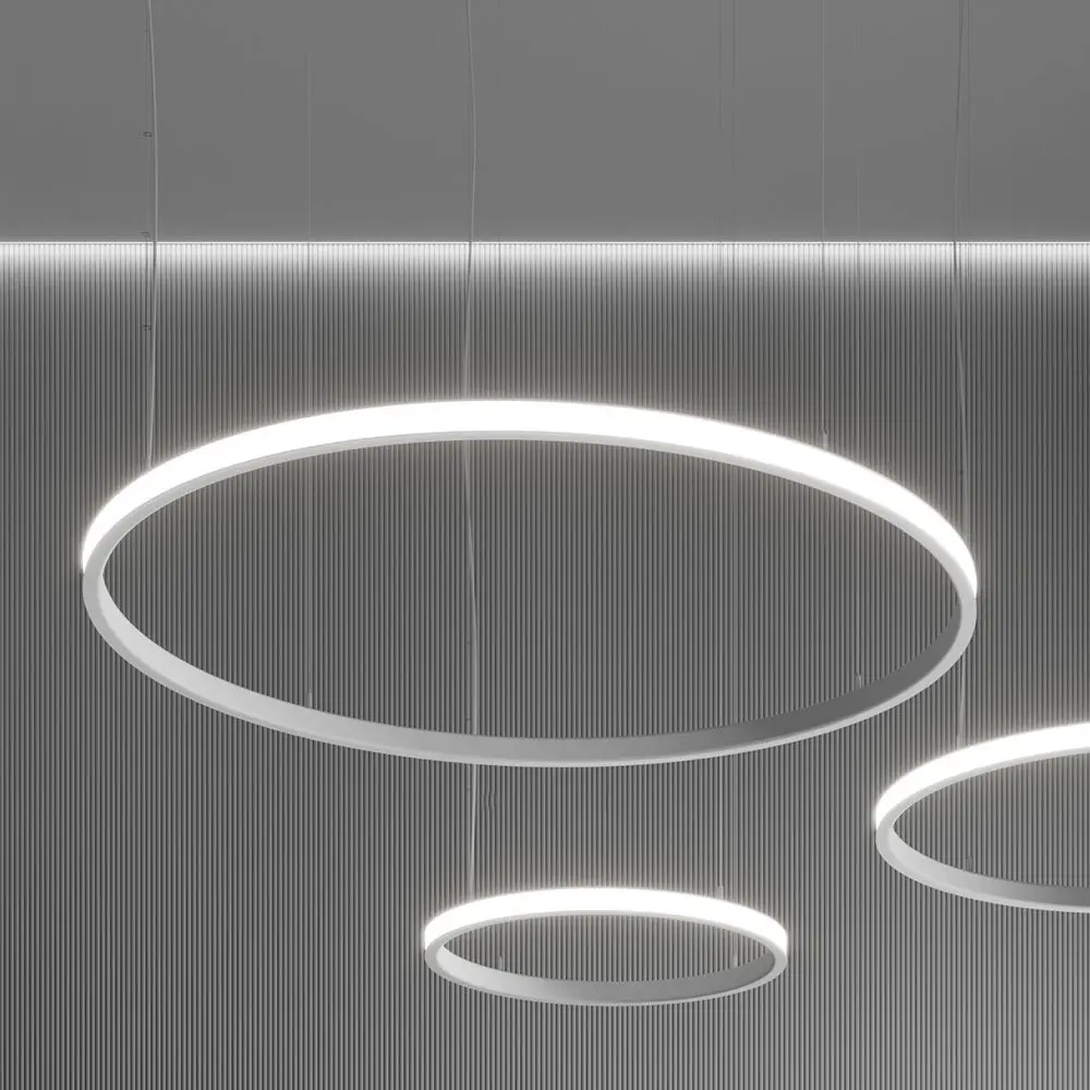 LED Pendant Lamp - Circular White - 77W - SPACE VENUS - 120cm