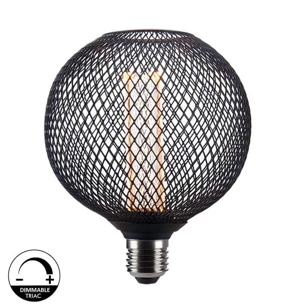 LED Bulb - Modern Black Metal - 4W - E27 - Dimmable
