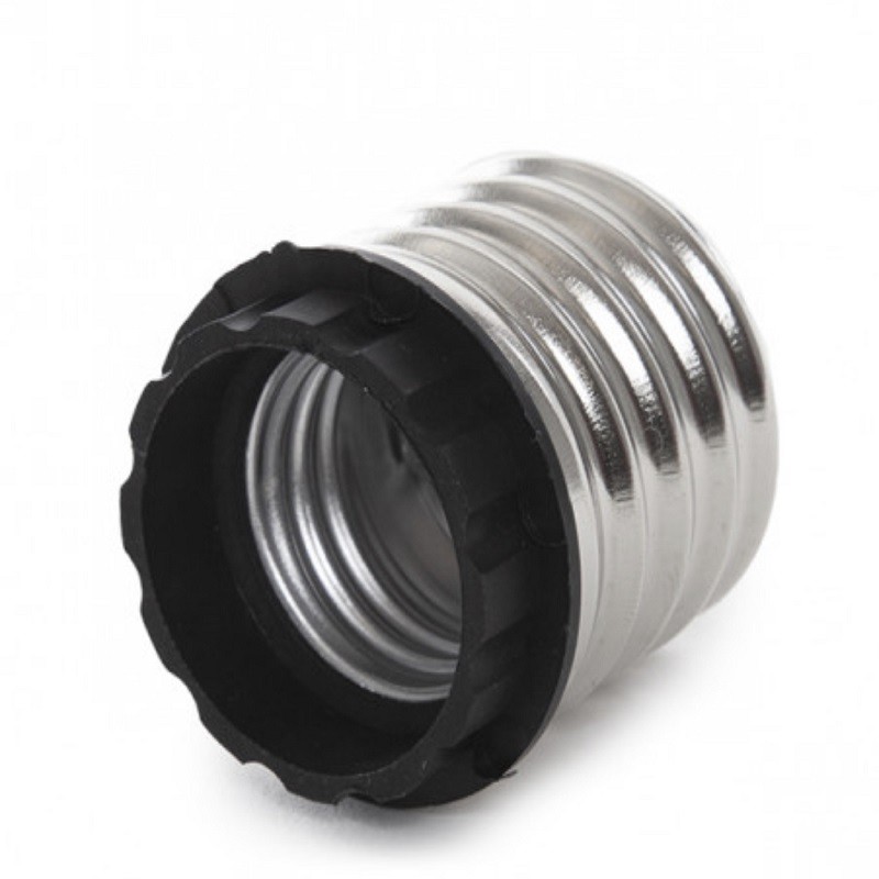 Aexit 2 Pezzi Adattatore Portalampada Da E40 A E27 - Estensione 126mm, Colore Bianco/Argento, Metallo