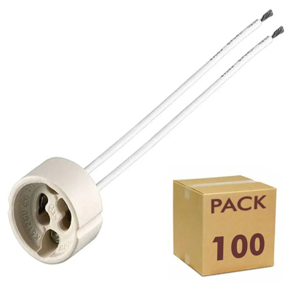 BOLSA Pack 100 Casquillos Adaptador  GU10 - 10cm