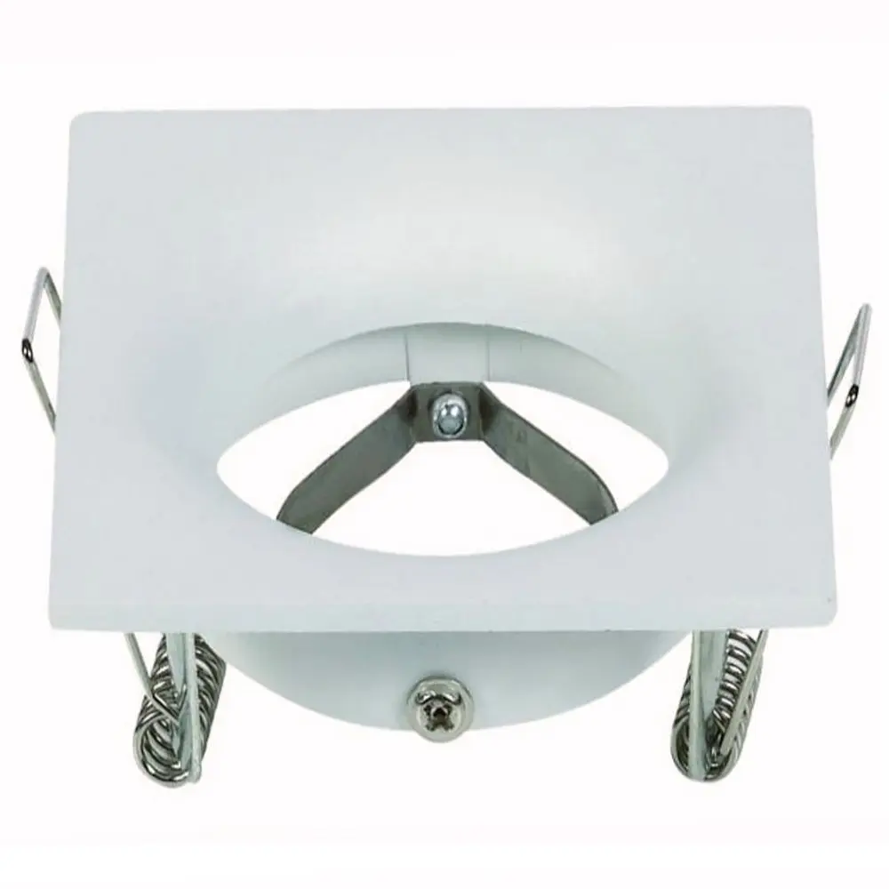 Aro Fijo para Dicroica cuadrado Blanco GU10-MR16 LED