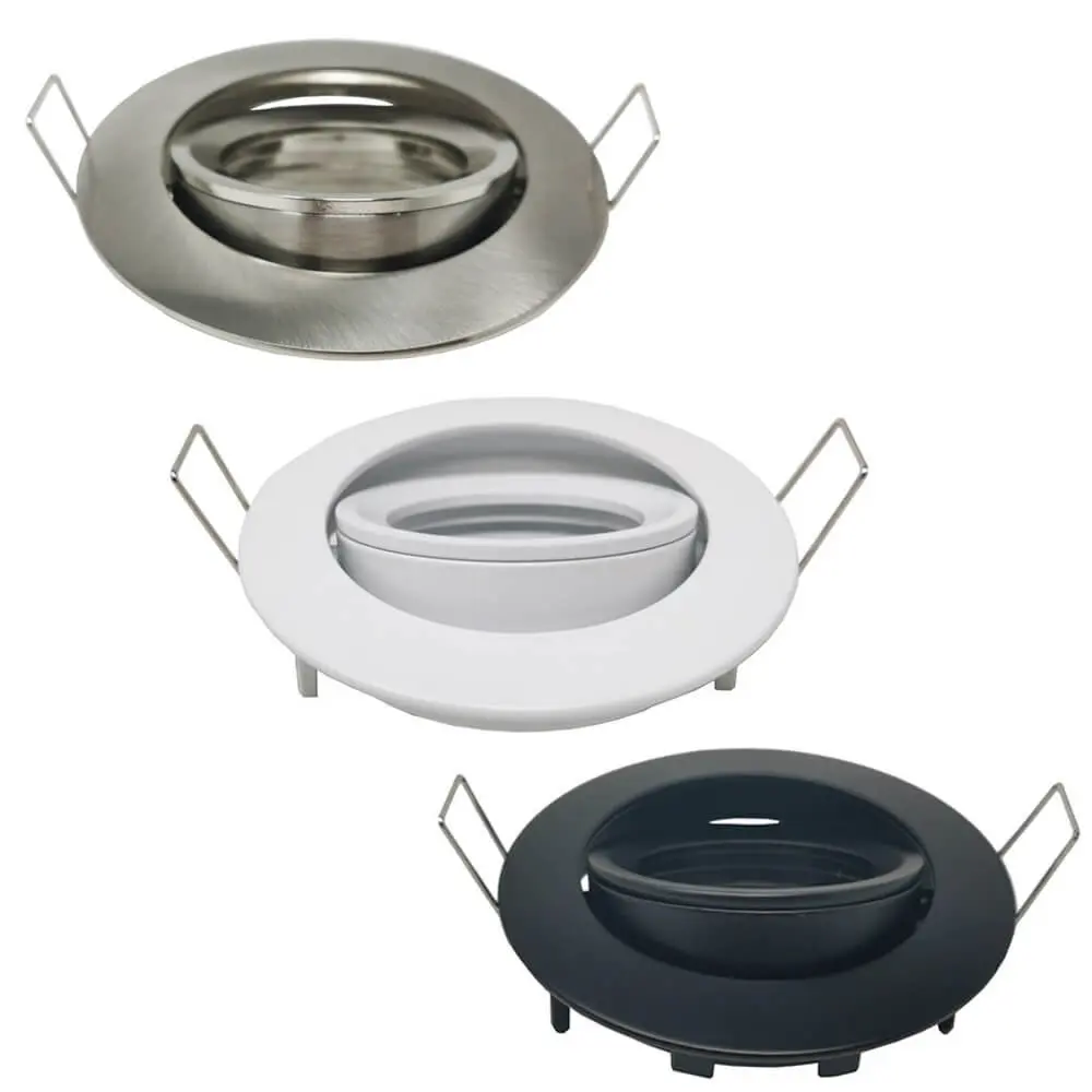 Aro Redondo Orientable para dicroica LED GU10 MR16 - Ø82mm - Aluminio