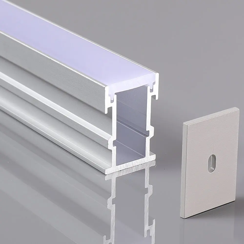 Profilo in Alluminio da Incasso a Pavimento per Strisce LED | 2 Metri