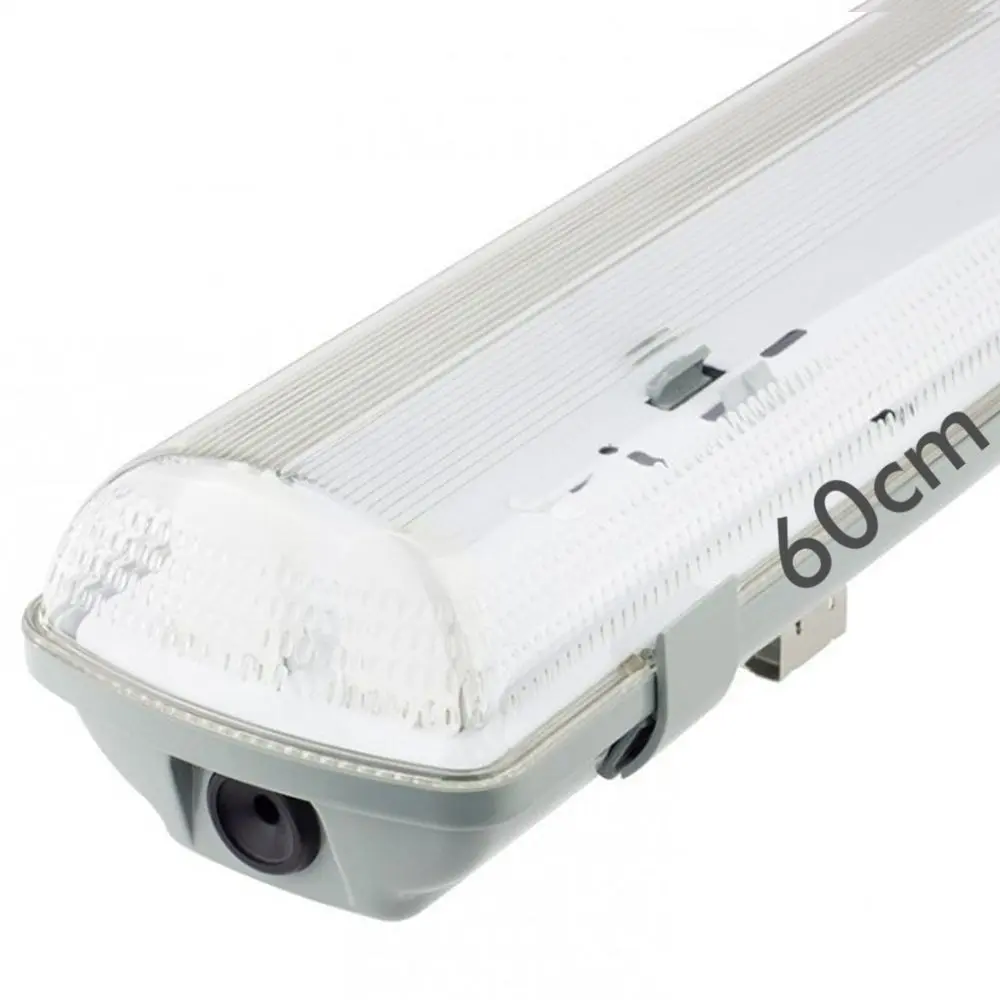 Vandtæt armatur til to LED-lysstofrør IP65 60cm